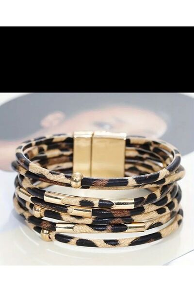 ISTBIRD ACCESSORIES Leopar desenli bileklik