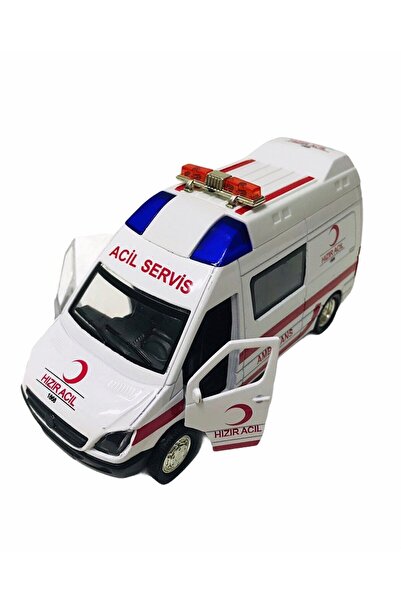 Birlik Oyuncak Birlik Sesli Işıklı Metal Çek Bırak Ambulans Araba