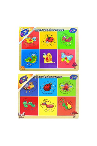 ONYIL Play Wood Ahşap Tutmalı Yapboz Küçük Sevimli Hayvanlar 1 Adet Model 18a...