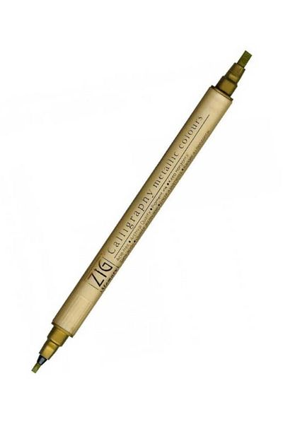 Zig Clean Color F Metallic Tcs-8000 101 Gold Double Sided Pen
