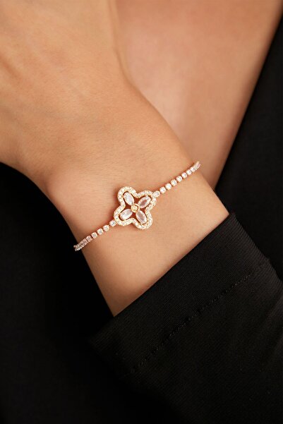 Lina Tia Kadın Beatrice Model Altın Kaplama Çelik Zirkon Taşlı Pırlanta Günlü...