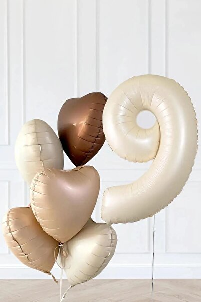 Gold Cake مجموعة سلسلة بالونات لعيد الميلاد من عمر 9 سنوات باللون البيج القدي...