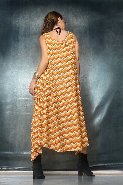 Quincey Long Knitwear Patterned Loose Vest