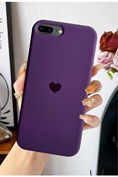 3GEN CASE حافظة مخملية متوافقة مع آيفون 7 و آيفون 8 متوافقة مع شعار القلب لإط...