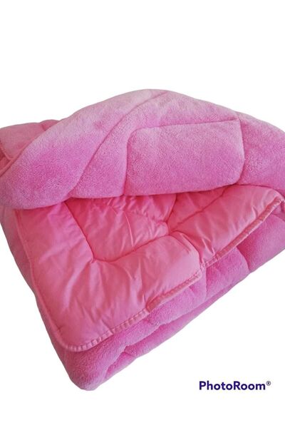 Silikon Dolgulu Pembe Çift Kişilik Welsoft Yorgan