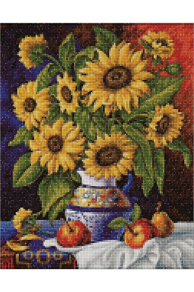 MAXİ Ayçiçek Buketi - Diamond Painting, Elmaslı Goblen, Mozaik Tablo, Elmas, ...