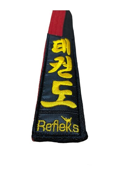 REFLEKS SPOR Taekwondo Embroidered Pum Red Black Belt Taekwondo