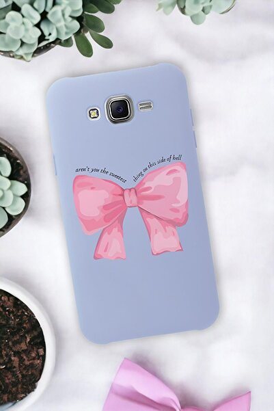 mooodcase Samsung J7 Core Uyumlu Pembe Kurdele Premium Silikonlu Telefon Kılıfı