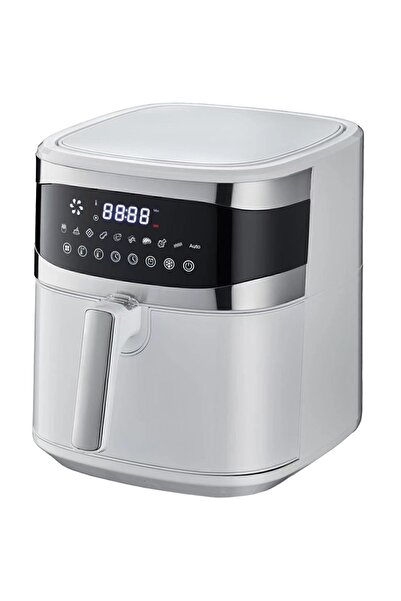 RİOMİ Smart Air Fryer Pro6 Çelik Wifi Akıllı Yağsız Hava Fritözü 7.5 Litre XXL Beyaz