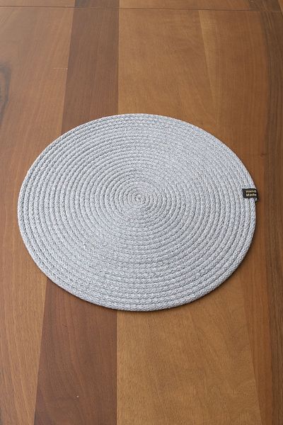 ARMİDA CONCEPT 2 Pieces Gray Jute Plate / American Service Lux Presentation Plate Mat