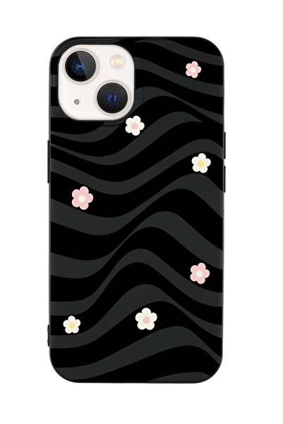 mooodcase iPhone 15 Uyumlu Flowers in Illusion Premium Silikonlu Telefon Kılıfı