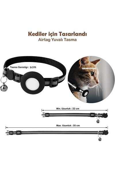 TEKNETSTORE Cat and Dog Safety Device with Airtag Slot - Lock and Gps Collar