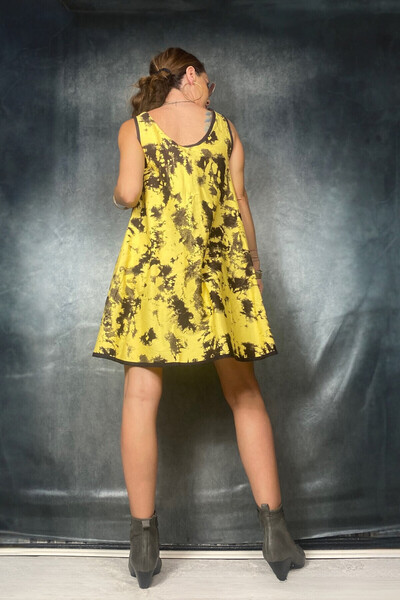 Quincey PAMUKLU BATİK DESENLİ JİLE ELBİSE