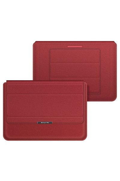 TEKNETSTORE MacbookAir13.6 M2-m3 Chip 2022/2024 A2681 A3113 - Leather Magnet Stand Bag