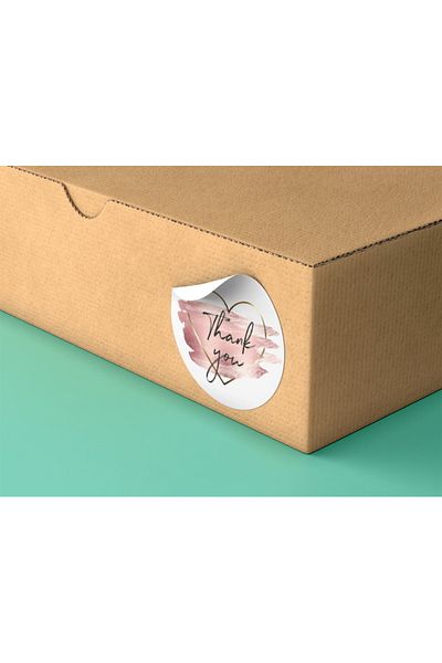 anka design Sticker Coated 4x4 cm 48 Pieces Thank You Heart