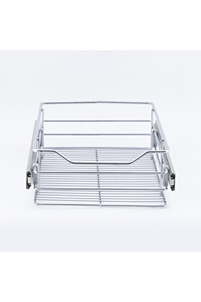 Azra Mutfak سلة سلكية معدنية فاخرة مزودة بسكة تلسكوبية بعرض: 55 سم