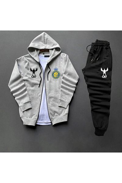 Pisa Art Al Nassr X Cr7 Special Design Wing Tracksuit Set - Lower and Upper Set