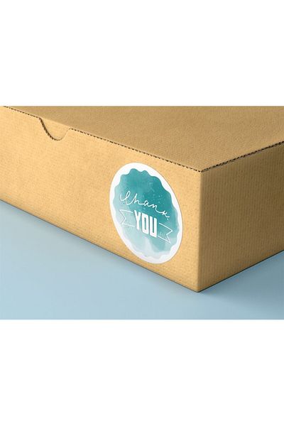 anka design Sticker Coated (4x4cm) 48 Pieces - Thank You-