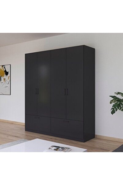 Tdesigno Alev Giyinme Dolabı - Çok Amaçlı Dolap - Gardırop 180 Cm-4 Kapaklı-2...