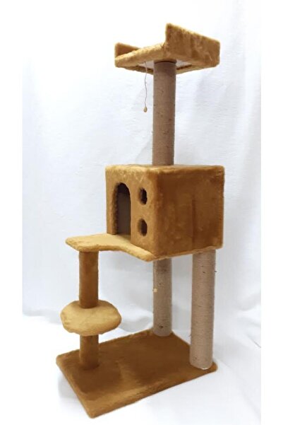 Dumanpet E-4 Kahverengi Tırmalama 135x55x40 Katlı Kedi Kulubesi