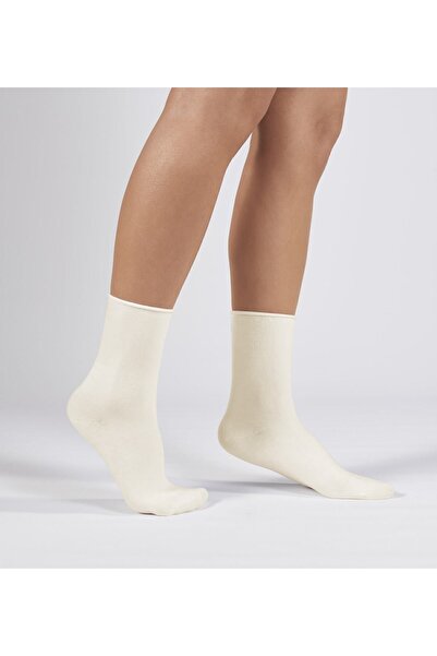 Forwena مجموعة من 3 جوارب نسائية قطنية غير قابلة للتمدد بدون خياطة بلون أبيض ...