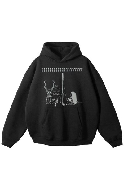 MAYDAY CULTURE Μαύρο φούτερ Unisex από τρεις κλωστές - Loose Fit