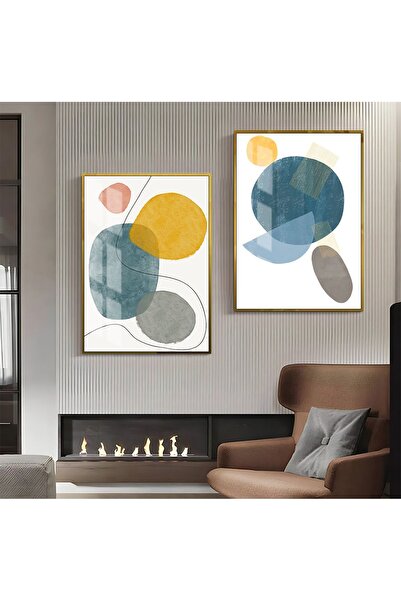 Harikabirev HARİKABİREV | COMBINATIE ABSTRACTĂ GALBEN-ALBASTRU-PORTOCALIU 2 |...