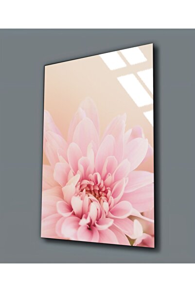 Harikabirev HARİKABİREV | PICTURĂ FLORALĂ ROZ PE STICLA INRĂZĂTĂ (TEMPERATĂ) ...