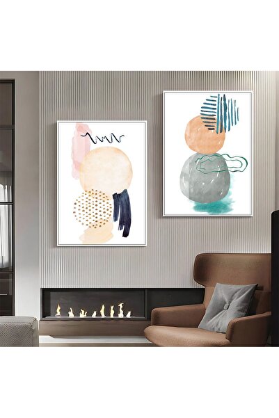 Harikabirev HARİKABİREV | COMBINAT DE ABSTRACTE CU MODELE ROZ-ALBASTRU-GRI 02...