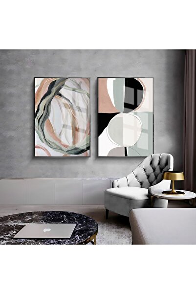 Harikabirev HARİKABİREV | COMBINAT DE ABSTRACTI GREY-PINK-WHITE 1 | TABLO DE ...