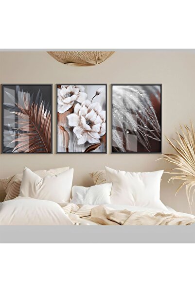 Harika bir ev Hari̇kabi̇rev | Soft-Bronze Flower Leaf Feather Combination | F...