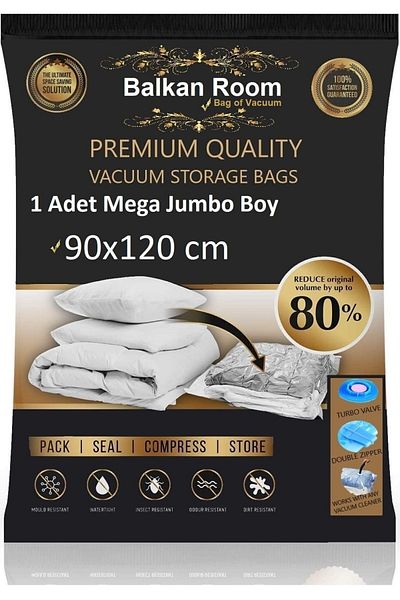 Balkan Room Τσάντα κενού 90 X 120 Τσάντα κενού Mega Jumbo Size Τσάντα κενού