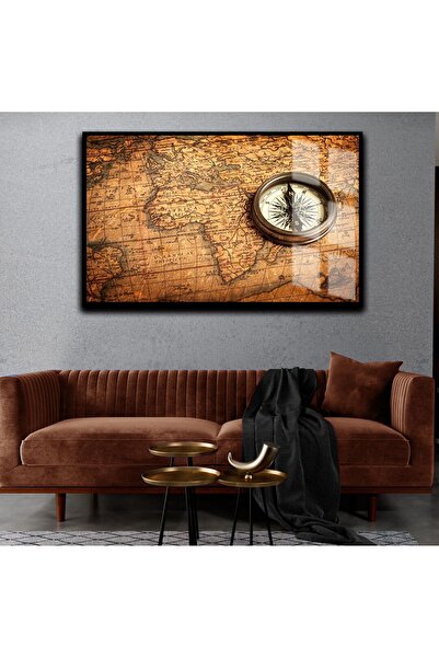 Harikabirev HARİKABİREV | HARTĂ TABLA CU COMPAS 02 | TABLO DE STICLA TEMPLATA...