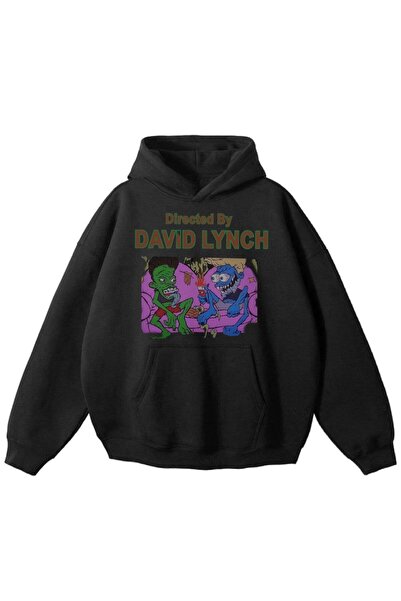 MAYDAY CULTURE David Lynch Μαύρο φούτερ Unisex - Τρεις κλωστές, χαλαρή εφαρμογή