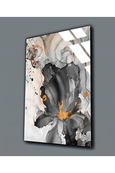 Harikabirev HARİKABİREV | PIEȚĂ DE FLORI DE STICLA INESPRIMĂBILĂ (TEMPERATĂ) NEGRU-GRI 01 | TMTEKLİ