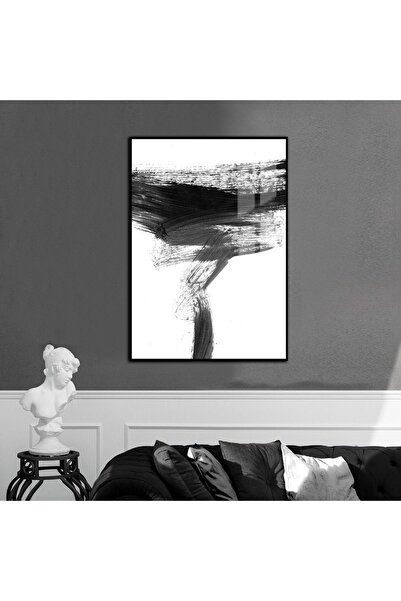 Harikabirev HARİKABİREV | MODEL ABSTRACT ALB-NEGRU 12 | TABLĂ DE STICLA TEMPL...