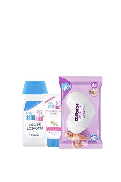Sebamed Bebek Yenidoğan Losyonu 200 ml, Pişik Önleyici Krem 50 ml, Canbebe Is...