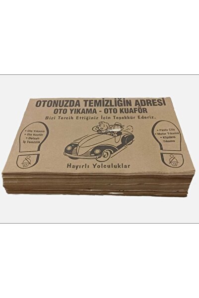 Genel Markalar Kağıt Oto Paspas 500 Adet 47x32 Baskılı Kraft Kağıt 777RSERI
