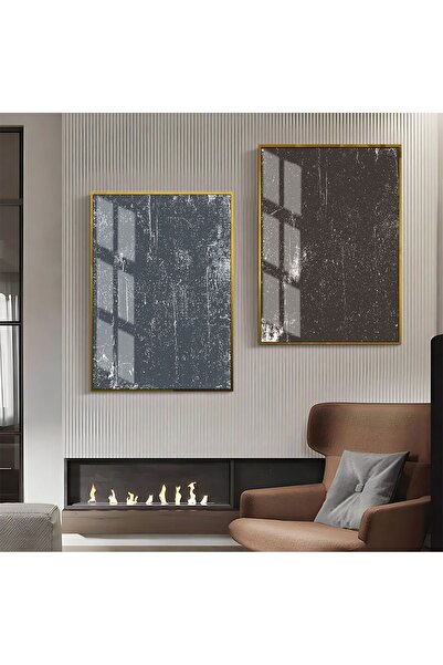 Harikabirev HARİKABİREV | COMBINAT DE ABSTRACTE CU MODEL VINTAGE ALBASTRU-NEG...