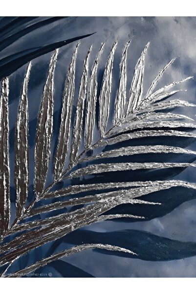 Harikabirev HARİKABİREV|LACİVERT-GÜMÜŞ RENK ÇİÇEK VE YAPRAK KOMBİNİ |ÇERÇEVELİ TEMPERLİ CAM TABLO 3LÜ YATAY