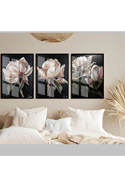 Harika bir ev HARİKABİREV|SOFT-SİYAH 2 EN ŞIK ÇİÇEK KOMBİNİ |ÇERÇEVELİ TEMPER...