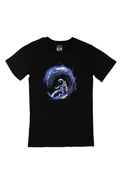 Cix Μαύρο T-shirt Surfer Astronaut