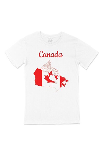 Cix Tricou cu hartă și steag canadian
