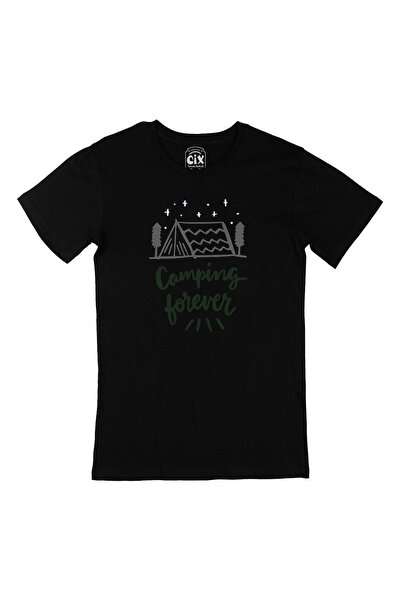 Cix Crna majica "Camping Forever"