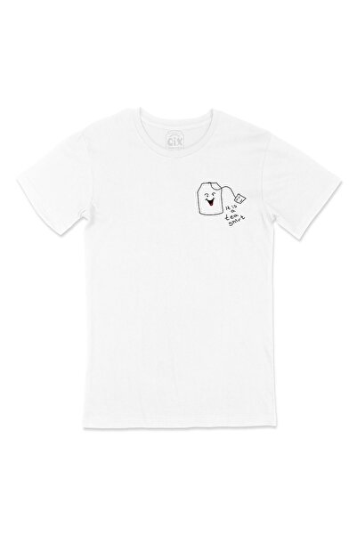 Cix Cămașă de ceai Tricou alb cu logo-ul de buzunar