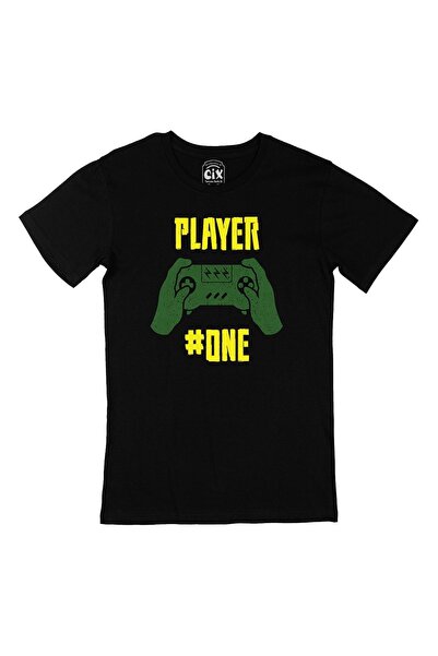 Cix Black T-Shirt with Pink Player One Pocket Logo Design