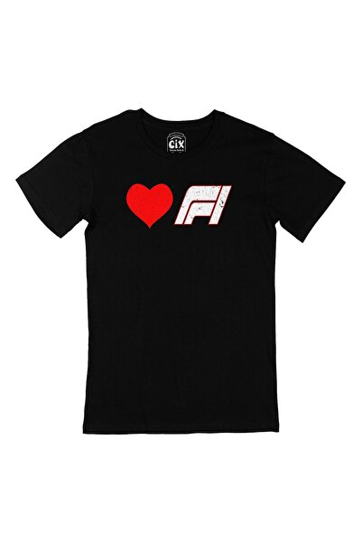 Cix أنا أحب F1 تي شيرت أسود