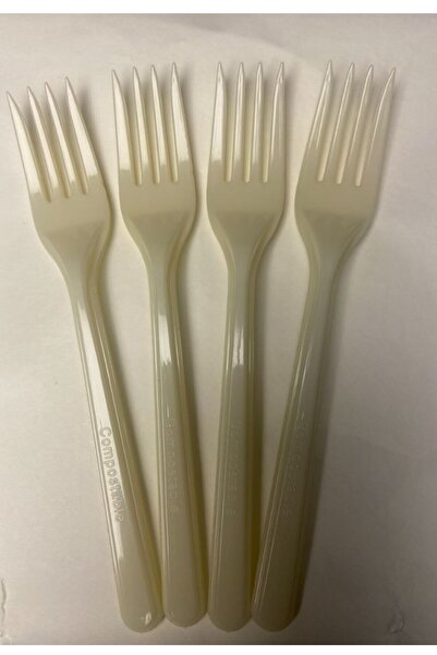 Kapital plastik 100 قطعة من الشوك البلاستيكية ذات اللون الكريمي