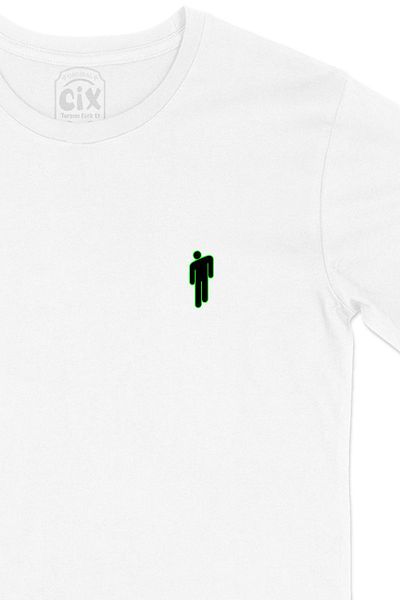 Cix Tricou alb cu logo-ul Billie Eilish Pocket Logo Design