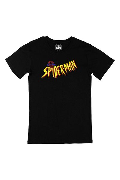 Cix Μαύρο T-Shirt με λογότυπο Spiderman